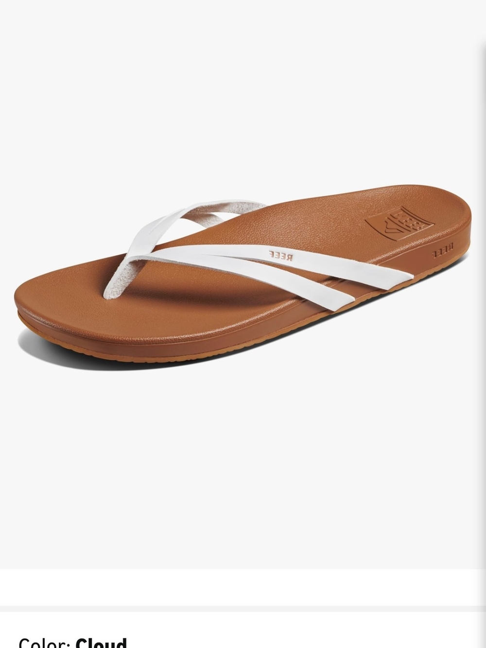 Reef Cloud White and Brown Women's Sandals NWT